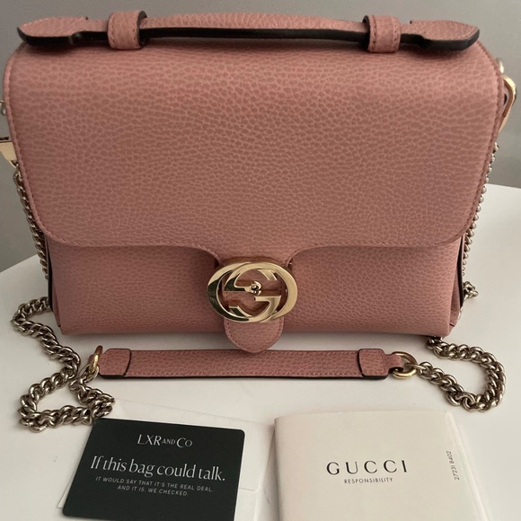 Authentic Gucci Dollar Calfskin medium Interlocking G Shoulder bag - Picture 7 of 9